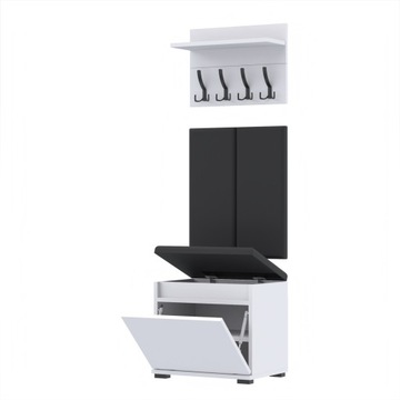 Garderoba 50x36P2WPB szafka na buty wieszak Biały