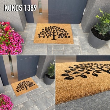 КОВРИК КОКОС 40Х60, РЕЗИНОВАЯ ОСНОВА, МОДНЫЙ