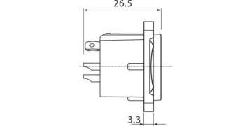 ROXTONE RX3MD-BG ПАНЕЛИНАЯ РОЗЕТКА XLR MALE 3-контактная