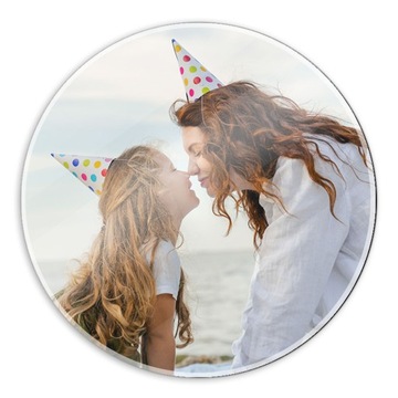 Фотомагнит, круглый, толстый, акриловое стекло, фото