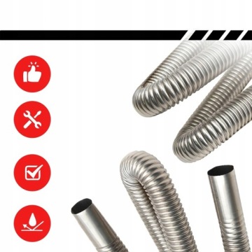 ВЫХЛОПНАЯ ТРУБА СТОЯНОЧНОГО ОБОГРЕВАТЕЛЯ 25 ММ НЕРЖАВЕЮЩАЯ СТАЛЬ 200 СМ