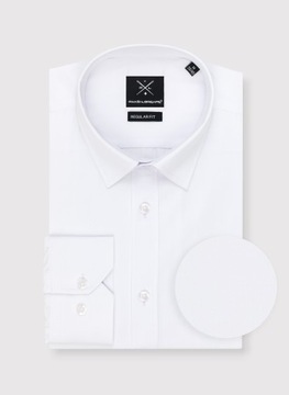 Biała basicowa koszula męska Regular Fit PAKO LORENTE L