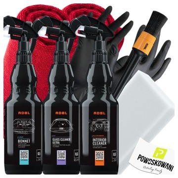 ADBL ZESTAW KOSMETYKÓW SAMOCHODOWYCH DO WNĘTRZA 3x500ml PREZENT ŚWIĄTECZNY