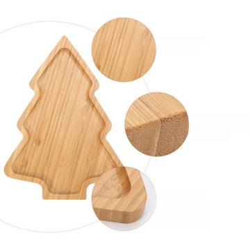 РОЖДЕСТВЕНСКИЕ УКРАШЕНИЯ БАМБУКОВАЯ ТАРЕЛКА СЕРВИРОВОЧНЫЙ СУДНО