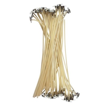 KNOTY DO ŚWIEC Z BLASZKĄ - 30 NITEK 20cm 50 sztuk
