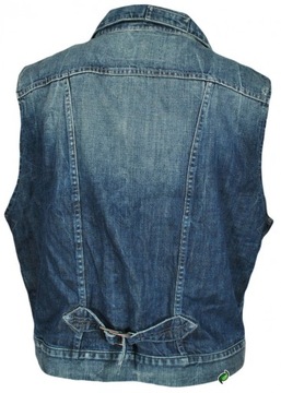 WRANGER kamizelka BLUE jeans RETRO VEST_ L