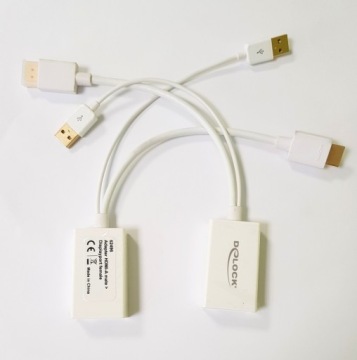 DELOCK HDMI-A (F) АДАПТЕР НА Displayport (F) +USB
