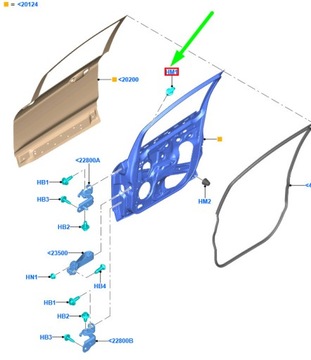 FORD ECOSPORT MK2 BK FRONTA DOOR TRIM PIN 4775848 W711858-S300 ORIGINÁLNÍ