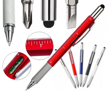 МНОГОФУНКЦИОНАЛЬНАЯ ОТВЕРТКА С ШАРИКОВОЙ РУЧКОЙ 6 В 1 ИЗМЕРИТЕЛЬ УРОВНЯ