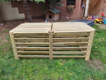 Kompostownik dwukomorowyz pokrywami 242x125x105