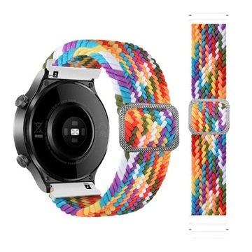 PASEK OPASKA GUMOWA PLECIONA NYLONOWA DO ZEGARKA SMARTWATCH 20mm