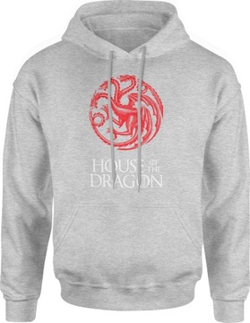 HOUSE OF DRAGON RÓD SMOKA BLUZA MĘSKA GRA O TRON M Z KAPTUREM DRESOWA