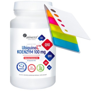 ALINESS Koenzym Q10 UbiquinoL UbichinoL KANEKA 60kaps. Metabolizm Krążenie