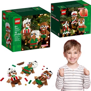 LEGO BRICKHEADZ FIGURKI OZDOBNE NA CHOINKĘ BOMBKI PIERNIKOWE CIASTECZKA HIT