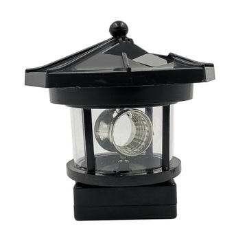 Solar Lighthouse Obrotowa Lampa LED Solar Czarna