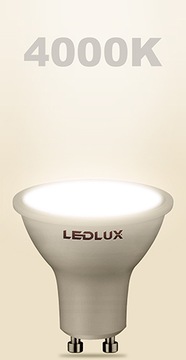 Светодиодная лампа GU10 12Вт = 95Вт SMD 4000К нейтральная Premium LEDLUX не мигает
