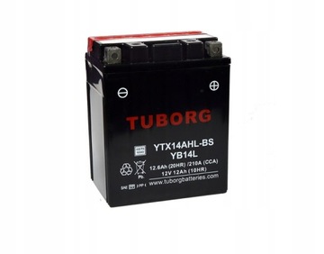 Akumulator motocyklowy Tuborg YTX14AHL-BS YB14L-A2 YB14L-B2 AGM 12,6Ah 210A