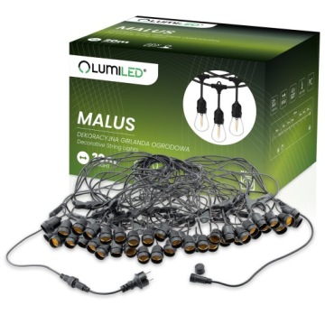Садовая гирлянда MALUS Light Chain 20 м 40x E27 Lumiled