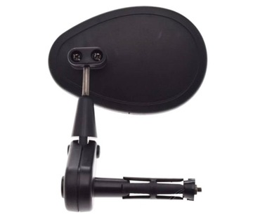 Lusterko Rowerowe w Kierownicę na Przegubie Czarne Regulowane Na Rower