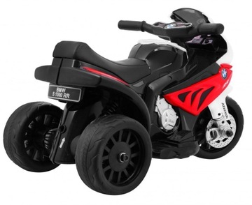 Для детей Мотоцикл BMW S1000 RR Mini на аккумуляторе, красный, 3 колеса, светодиодные звуки