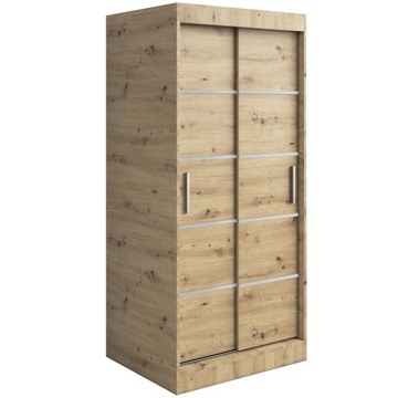 Szafa przesuwna 90cm Listwy 2 wnętrza ARTISAN