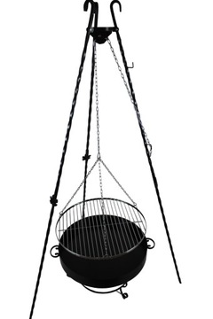 КОВАННЫЙ ШТАТИВ ДЛЯ САДОВОГО ГРИЛЯ ПОДСТАВКА НАД КАМИНОМ КАУЛДЕЛЬ 187см
