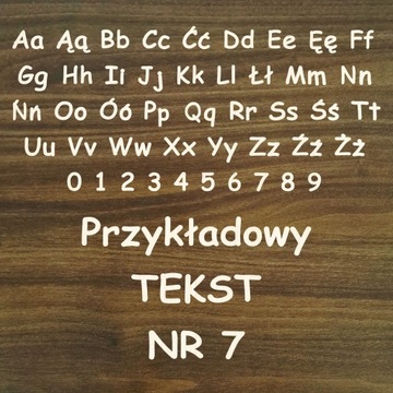 Drewniana literka sklejka ALFABET polskie znaki 10 wzorów