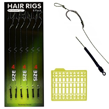 НАСАДКА НА КАРПА С ВОЛОСОМ, ПЛЕТЕННЫЙ КРЮЧОК, размер 4