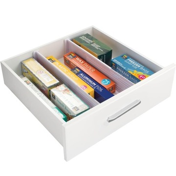 РЕГУЛИРУЕМАЯ ПЕРЕГОРОДКА ДЛЯ ГЛУБОКИХ ЯЩИКОВ ДЛЯ КУХНИ И СПАЛЬНИ, БЕЛАЯ