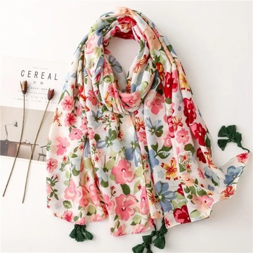 2023 Luxury Brand Ink Painting Floral Tassel