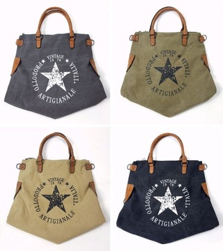 TOREBKA GWIAZDA VINTAGE WOREK SHOPPER BAG TORBA XL