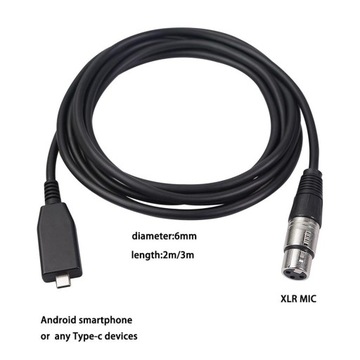 Аудиоадаптер с 3-контактным гнездом XLR на USB 2.0 типа C