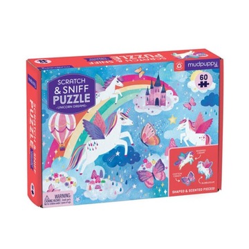 Puzzle sensoryczne/ zapachowe Sen jednorożca 60 elementów 4 lata+, Mudpuppy
