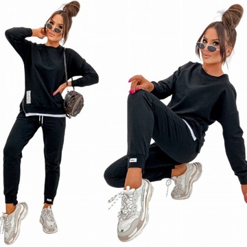 DRES DAMSKI KOMPLET DRESOWY BLUZA SPODNIE BAWEŁNA rL PRODUKT TURECKI
