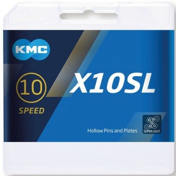 Łańcuch KMC X10SL SuperLight Silver 10-speed