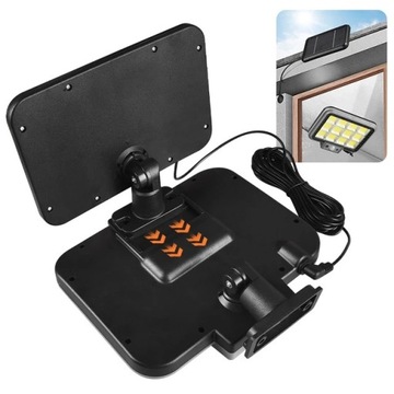 СОЛНЕЧНАЯ ЛАМПА С ДАТЧИКОМ ДВИЖЕНИЯ В СУМЕРКАХ, УЛИЦА 12 COB