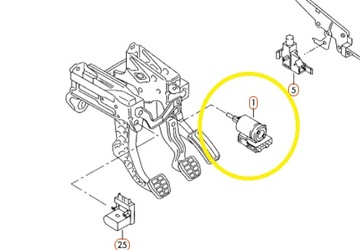 1C0945511A Датчик выключателя стоп-сигнала VW ORG SKODA