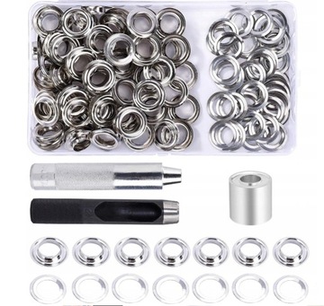 Набор люверсов 100 шт + дырорез