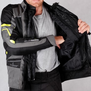 HUSAR ADVENTURE серая 3-х слойная текстильная туристическая мотокуртка