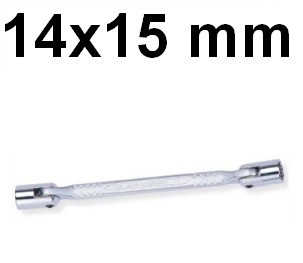 Klucz nasadowo-przegubowy 14 x 15mm Jonnesway