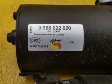 BMW 6 F06 3.0D STARTÉR 0986022020 BOSCH