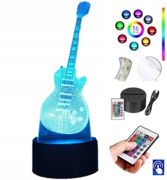 Lampka na biurko Gitara Elektryczna 16 LED PLEXIDO
