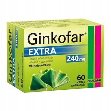 GINKOFAR Extra pamięć koncentracja 60tab powlekane