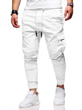 Spodnie dresowe męskie 87998 biały rozmiar M