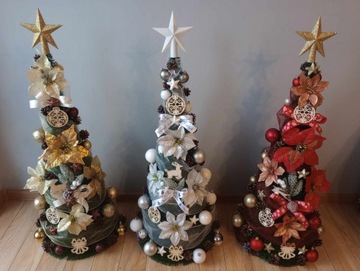 КОНИЧЕСКАЯ елка декорированная SLIM с украшениями 60 см DRESSED