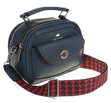 CHARRO Torebka Damska granatowa kuferek listonoszka CH307899 D.Blue