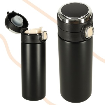 ТЕРМОКРУЖКА СО СВЕТОДИОДНЫМ ДИСПЛЕЕМ ТЕРМОС ДЛЯ КОФЕ И ЧАЯ НАБОР ИЗ 2 ПРЕДМЕТОВ