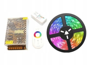 ZESTAW Taśma 300 LED RGB 5m WODOODPORNA IP65 PREMI