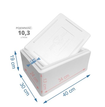 STYROBOX 10,6L pojemnik izotermiczny LODÓWKA TERMO