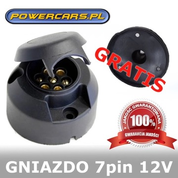 HIT GNIAZDO 7PIN 12V przyczepki lawety świateł led
